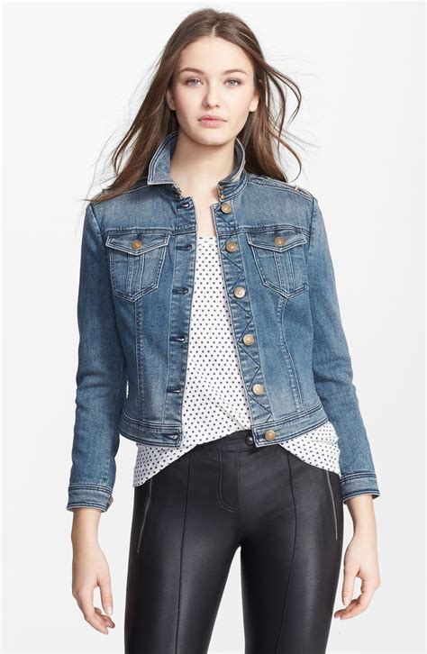 burberry brit denim jacket|burberry denim jacket women.